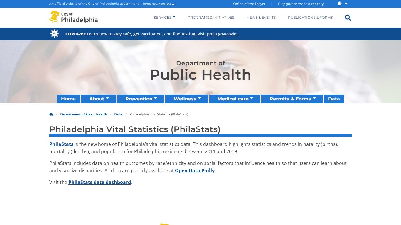 Philadelphia Vital Statistics (PhilaStats) | Department of Public ...